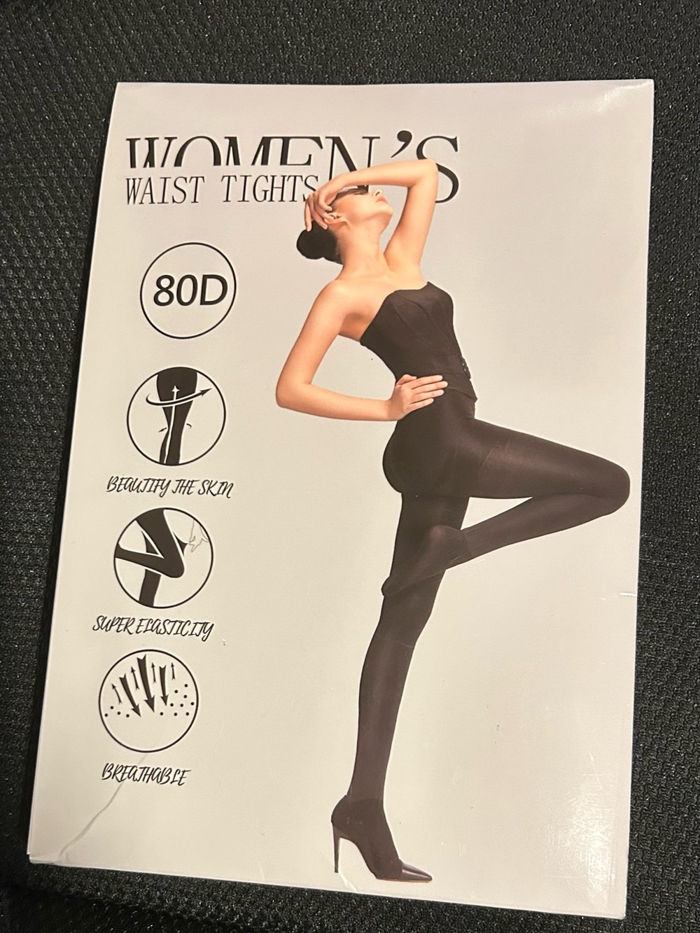 Women's light brown Waist Tights - 80D